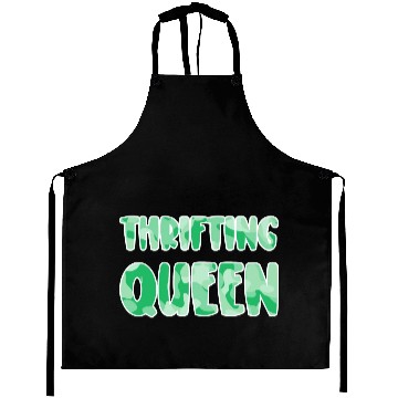 Discover Thrifting Queen green camo Aprons