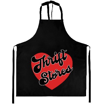 Discover Thrift Stores red heart Aprons