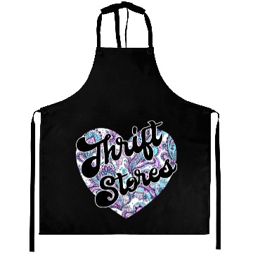Discover Thrift Stores paisley heart Aprons