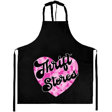 Discover Thrift Stores pink camo heart Aprons