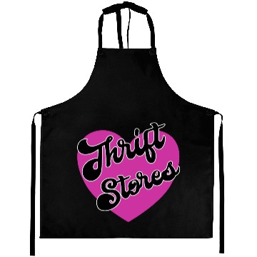 Discover Thrift Stores pink heart Aprons