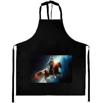Discover Tabby Cat Horse Rider Aprons
