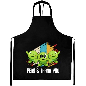 Discover Peas Peas Thank You Cute Vegan Pun Aprons