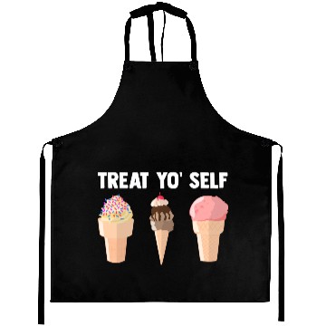 Discover Ice Cream Treat Yo' Self Summertime Sherbet Gelato Aprons