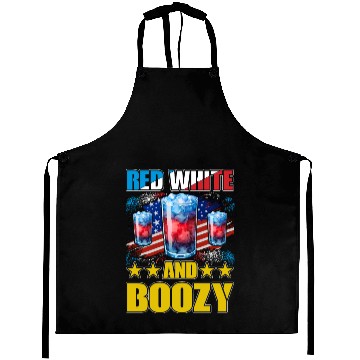 Discover Red White and Boozy Aprons