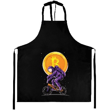 Discover Bitcoin Coin-Crypto Astronaut Aprons