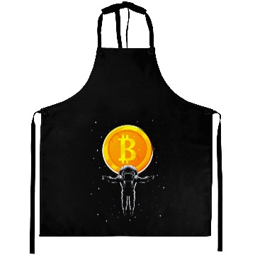 Discover Bitcoin Coin-Crypto Astronaut Aprons