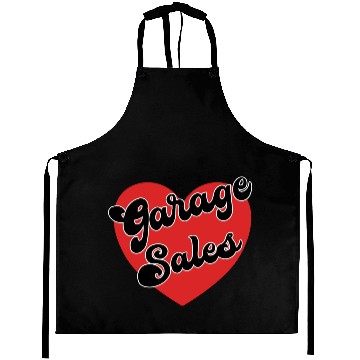 Discover Garage Sales red heart Aprons