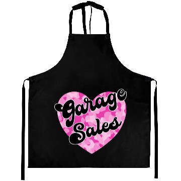 Discover Garage Sales pink camo heart Aprons