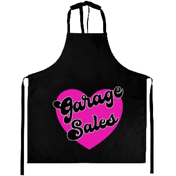 Discover Garage Sales pink heart Aprons