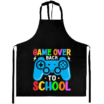 Discover Game Over Back To School Aprons