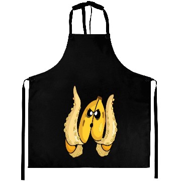 Discover Scary Octopus Banana Fish Aprons