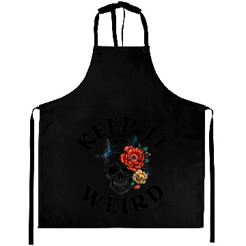 Discover Keep it Weird Morbid Aprons