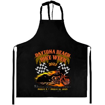 Discover Daytona Beach Bike Week 2023 Checkered Flag Front Aprons