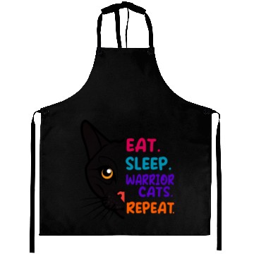 Discover Eat Sleep Cat Warrior Repeat Cat Warrior Love Cats Aprons