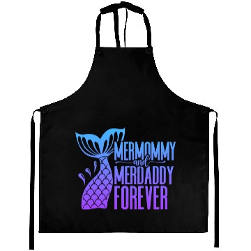 Discover Mermommy and Merdaddy Forever Fantasy Fish Tail Aprons