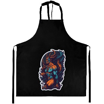 Discover Strong fantasy minotaur Aprons