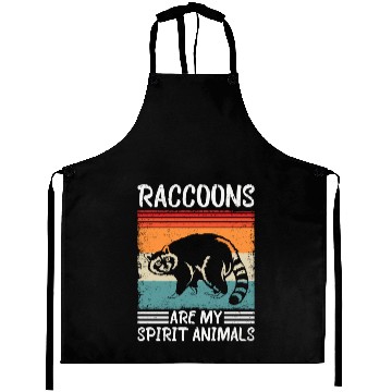 Discover Raccoon Lover My spirit Animal Is A Racoon Retro Aprons