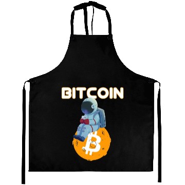 Discover Bitcoin Coin-Crypto Astronaut Aprons