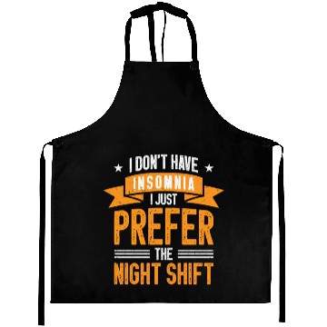Discover Night Shift Worker Graveyard Duty Aprons