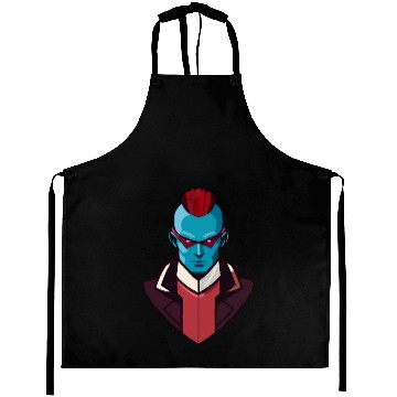 Discover Blue Face Yondu Aprons