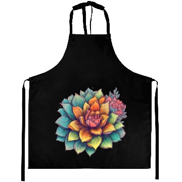 Discover Cactus Blooming Cacti Succulent Lover Wildflower Aprons