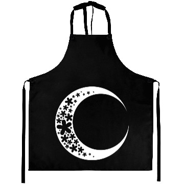 Discover White & Black Moon Aprons