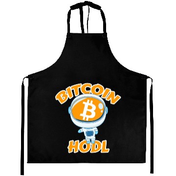 Discover Bitcoin Coin-Crypto Astronaut-HODL Aprons