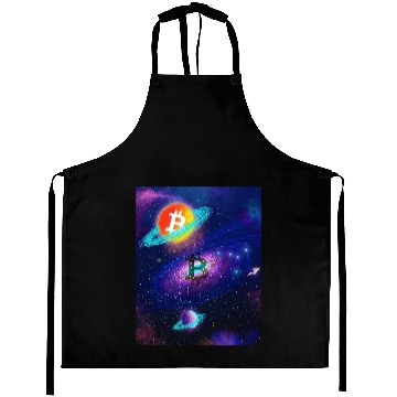 Discover Bitcoin Coin-Crypto SPACE Aprons