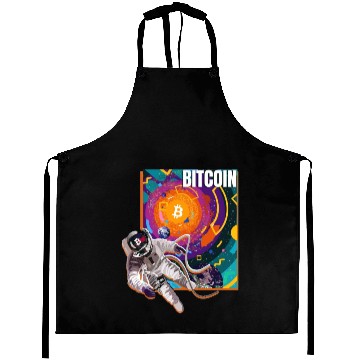 Discover Bitcoin Coin-Crypto Astronaut Aprons