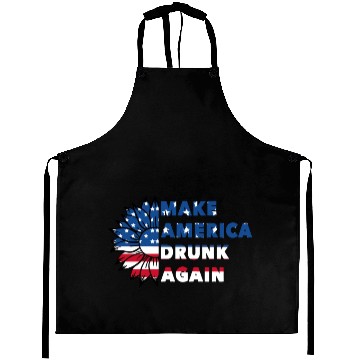 Discover Make America Drunk again Aprons