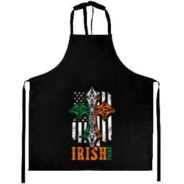 Discover Irish American Flag Celtic Cross Aprons