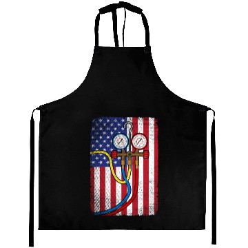Discover Patriotic HVAC Technician American Flag HVAC Tech Aprons