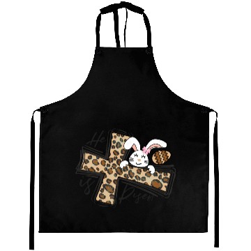 Discover Happy Easter He Is Risen Jesus Cross Easter Bunny Aprons