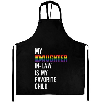 Discover My Daughter-in-law Is My Favorite Child Rainbow Fl Aprons