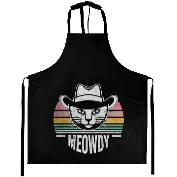 Discover Mashup Between Meow And Howdy Cat Meme Cat Aprons