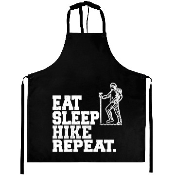 Discover Eat Sleep Hike Repeat Hiker Hiking Aprons