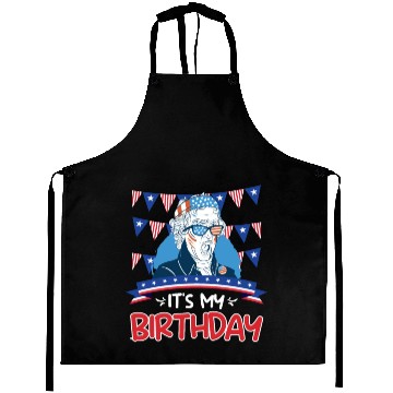 Discover Its my Birthday Independence Day George Washington Aprons