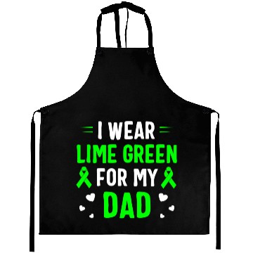Discover I Wear Lime Green For My Dad Lymphoma Awareness Aprons