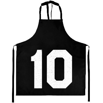 Discover Jersey Number 10 Ten Athletic Sports Aprons