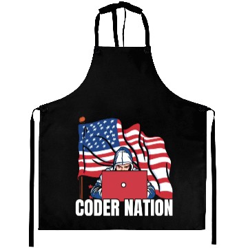 Discover Programmer Coder Us Flag Programming Coding Aprons