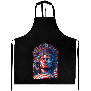 Discover Statue of Liberty Face USA Aprons