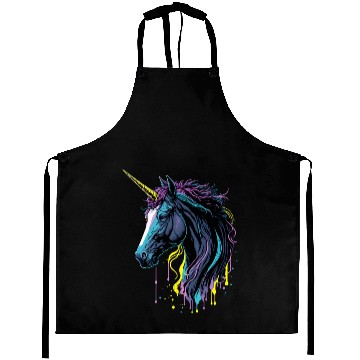 Discover Neon Splash Unicorn Aprons