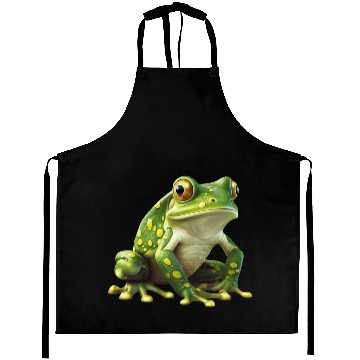 Discover Green Frog - Natural Design Aprons