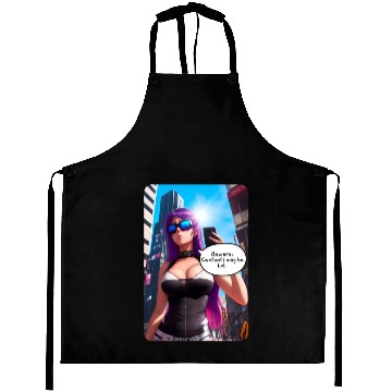 Discover Cyberpunk Waifu Influencer Design 5 Aprons