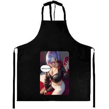 Discover Cyberpunk Waifu Influencer Design 4 Aprons