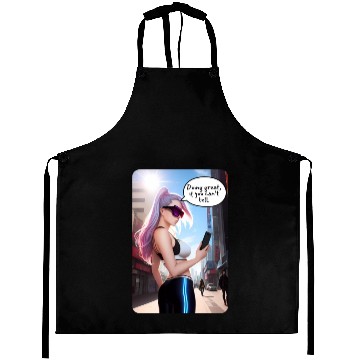 Discover Cyberpunk Waifu Influencer Design 7 Aprons