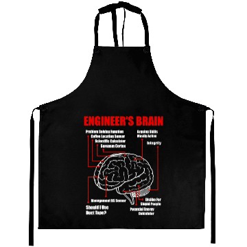 Discover Engineer's Brain - Funny Sarcastic Engineering Aprons