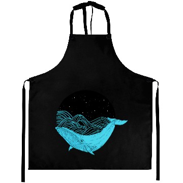 Discover Humpback Whale Midnight Space Whale Aprons