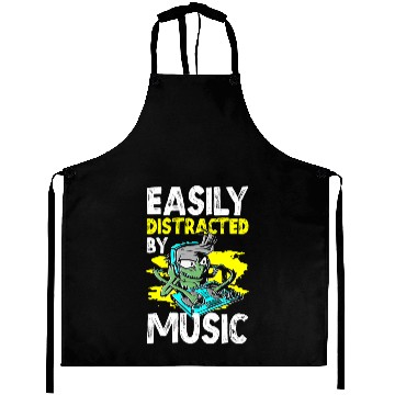 Discover Musician Techno Melody Vinyl Aprons
